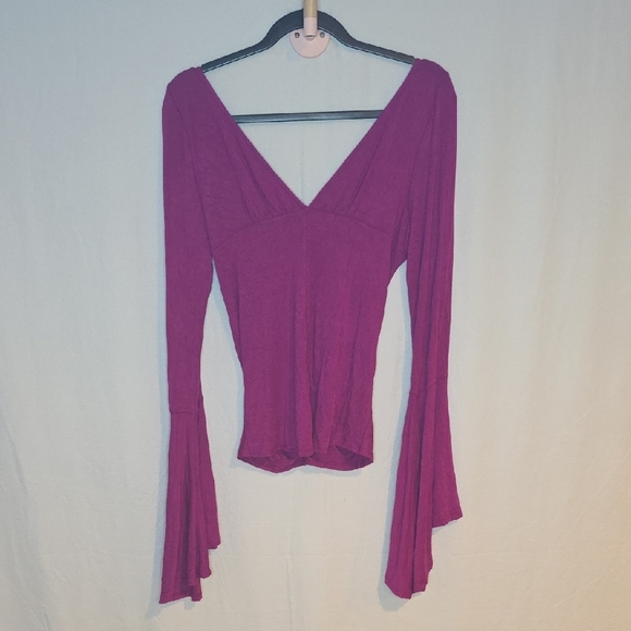 We The Free Magenta Long Sleeve Top - Picture 4 of 4